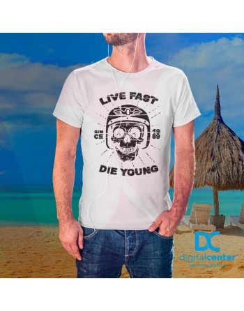 Camiseta Impresión Directa Live fast