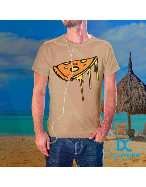 Camiseta Impresión Directa Pizza
