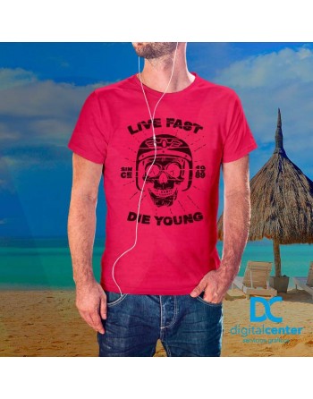 Camiseta Impresión Directa Live fast