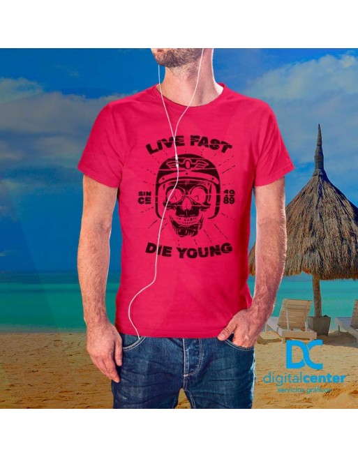 Camiseta Impresión Directa Live fast