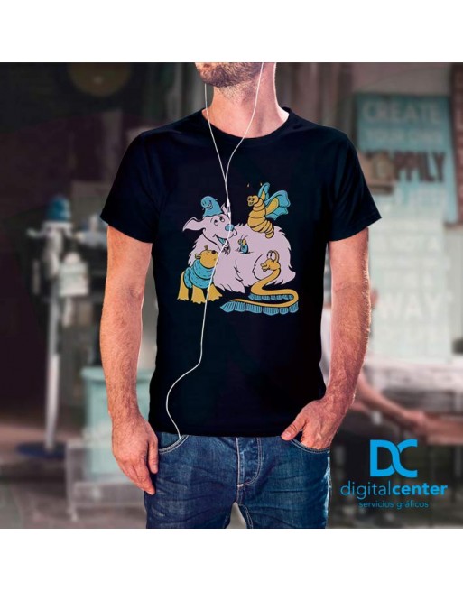 Camiseta Impresión Directa Cabra Rosa