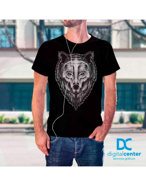 Camiseta Impresión Directa Lobo
