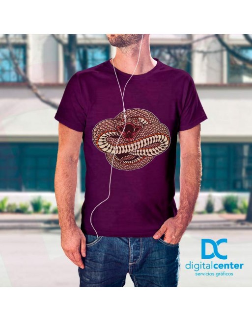Camiseta Impresión Directa Serpiente