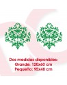 Vinilo decorativo Cabecero Flor ornamental