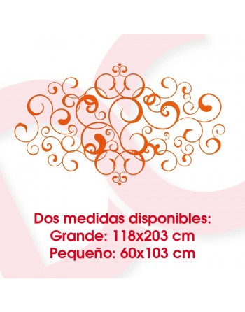 Vinilo decorativo Cabecero Floral Abstracto