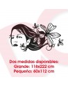 Vinilo decorativo Mujer mariposas