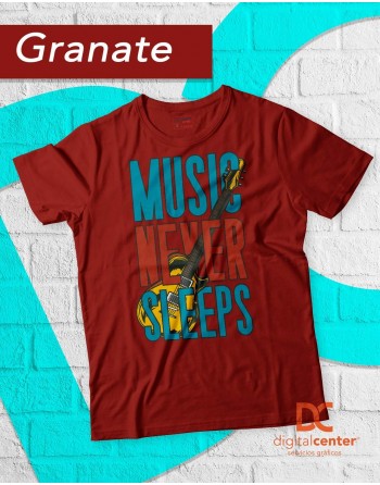 Camiseta Música nunca duerme