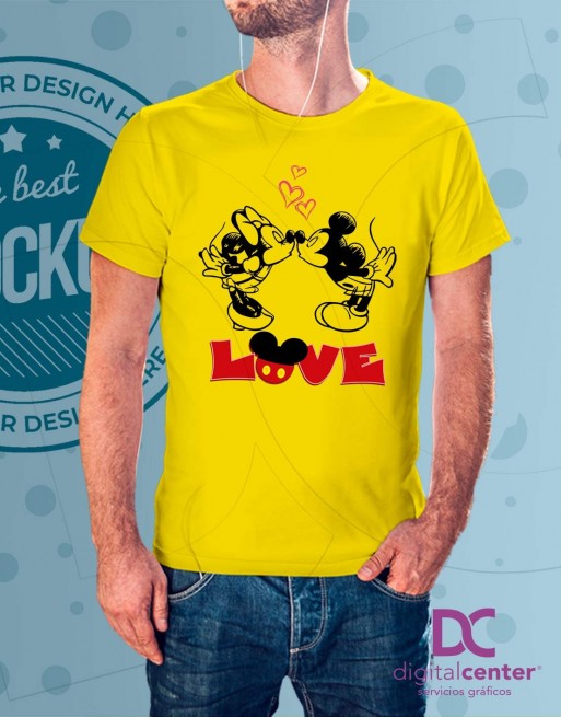 Camiseta Micky y Minie Love