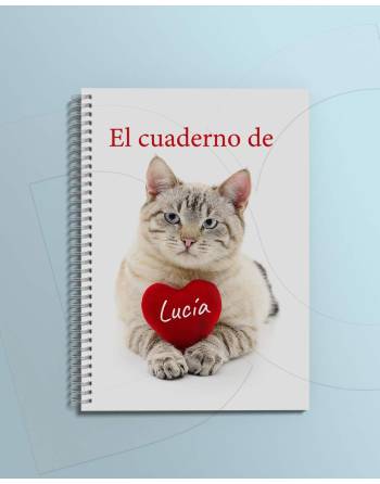 Cuaderno Gatito Corazón