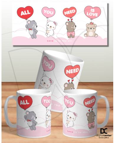 Taza All you need is love