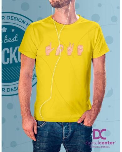 camiseta LOVE lengua signos