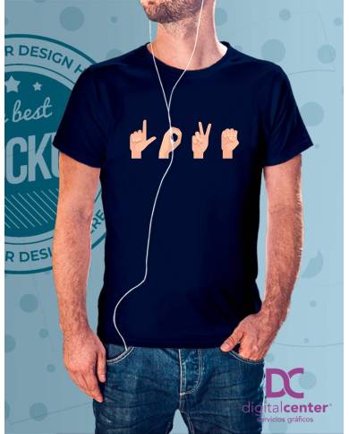 camiseta LOVE lengua signos