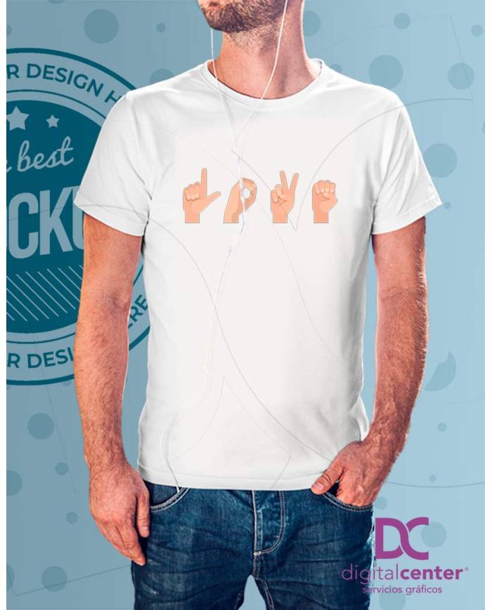 camiseta LOVE lengua signos