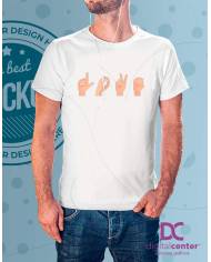 camiseta LOVE lengua signos