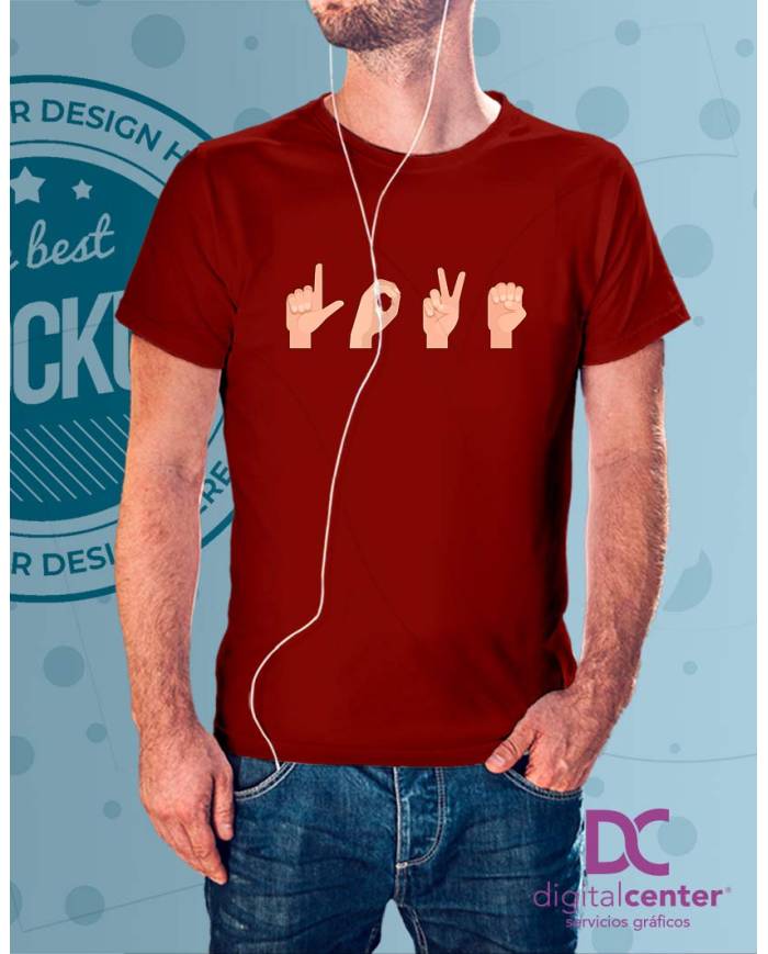 camiseta LOVE lengua signos
