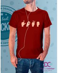 camiseta LOVE lengua signos