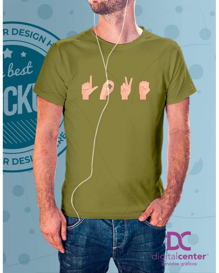 camiseta LOVE lengua signos
