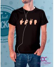 camiseta LOVE lengua signos
