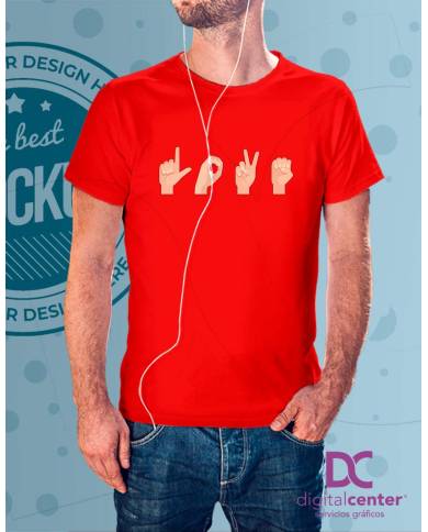 camiseta LOVE lengua signos