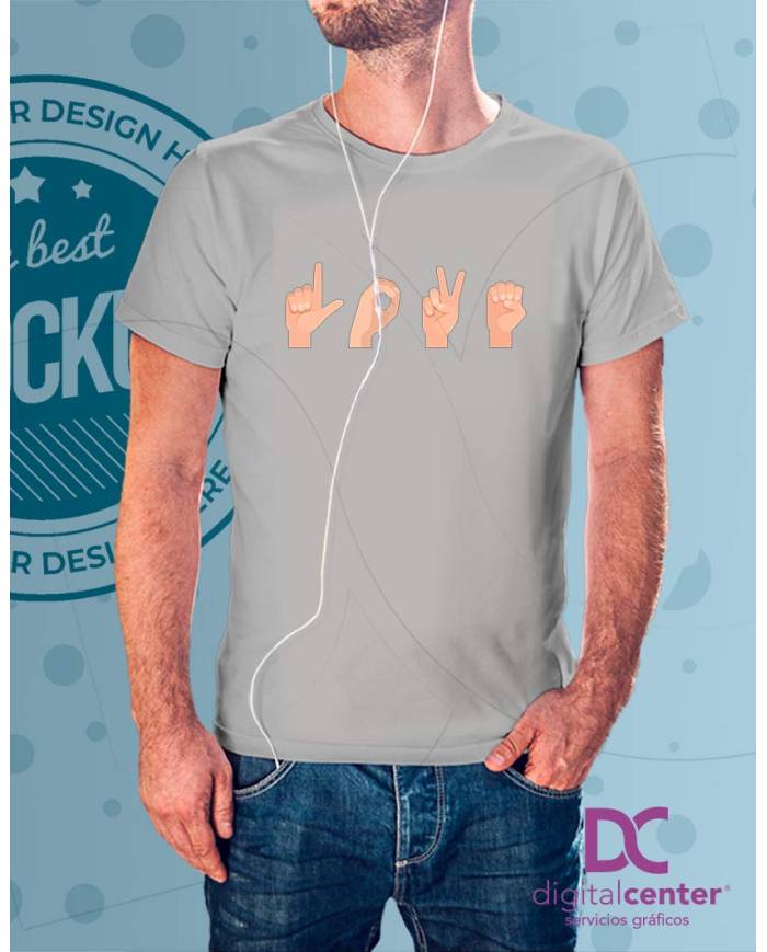 camiseta LOVE lengua signos