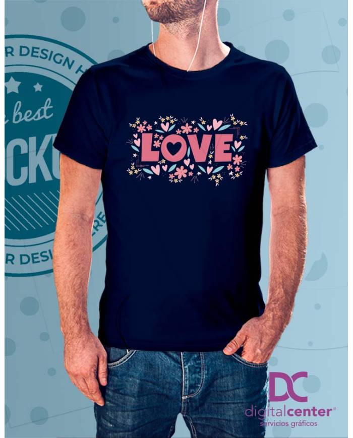 Camiseta Love floral