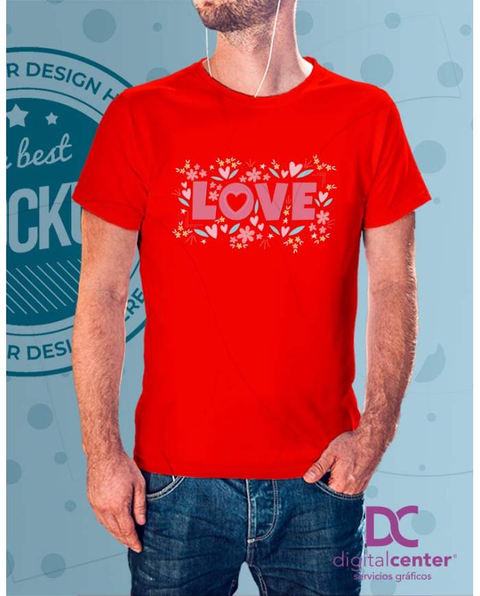 Camiseta Love floral