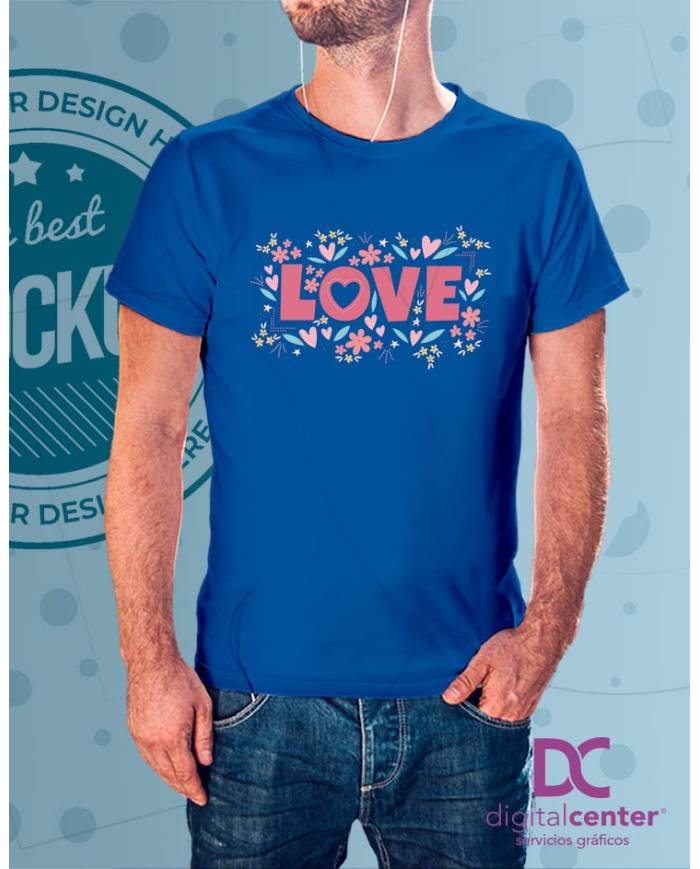 Camiseta Love floral