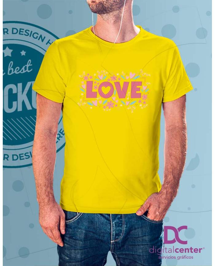 Camiseta Love floral
