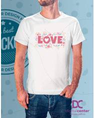 Camiseta Love floral