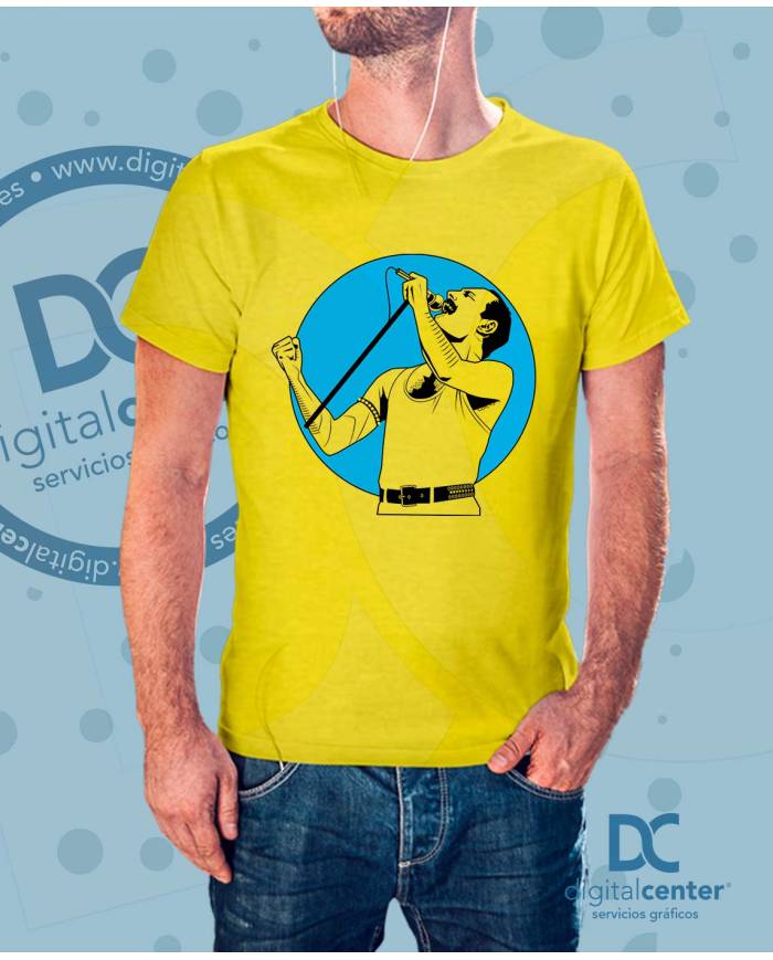 Camiseta Freddie Mercury cantando
