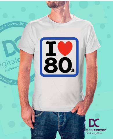 Camiseta I love 80s