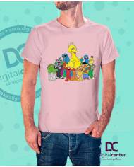 Camiseta personajes de Barrio Sesamo