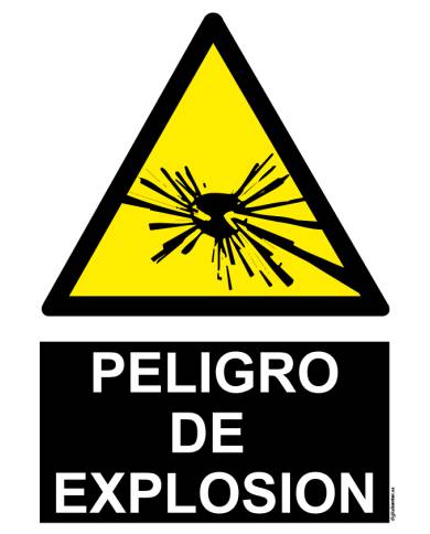 Señal peligro de explosión