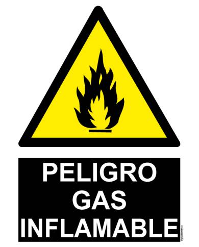 Señal peligro Gas Inflamable