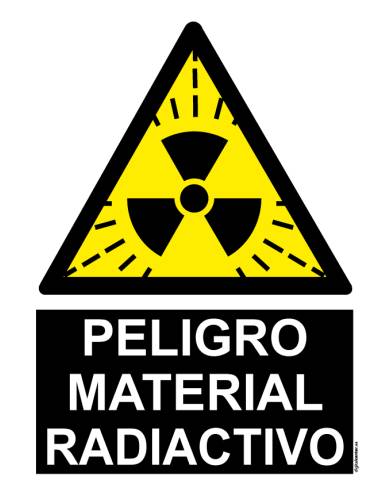 Señal peligro Material Radiactivo