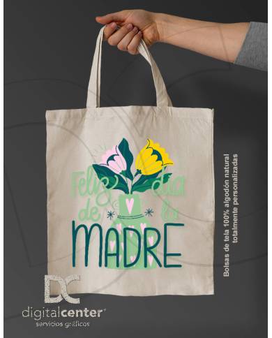Bolsa Tote Bag  jarrón con corazones