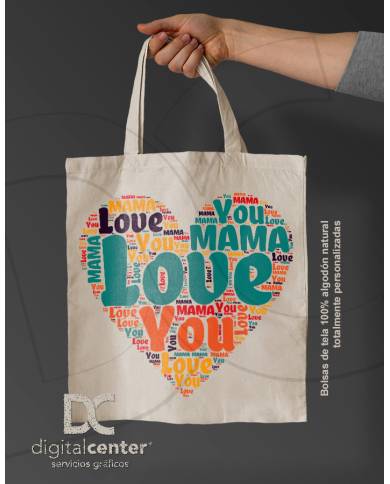 Tote Bag  love mamá corazon