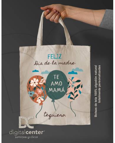 Tote Bag te amo mamá globos