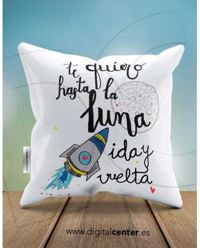 Cojín te quiero hasta la luna